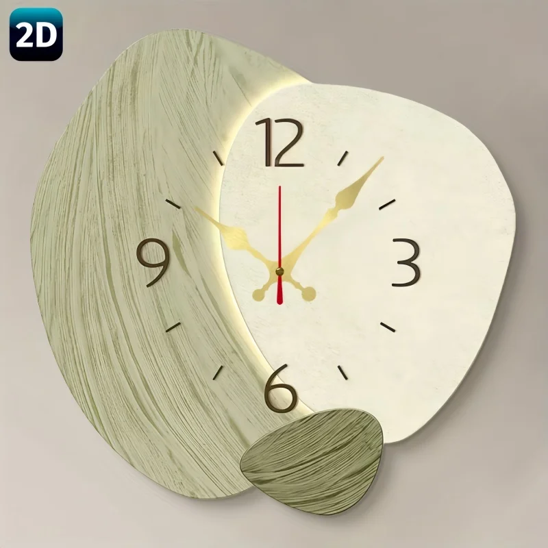 2D Flat, Wooden Silent Wall Cl - đánh giá và giá Lighting Home Decor Wall Clocks