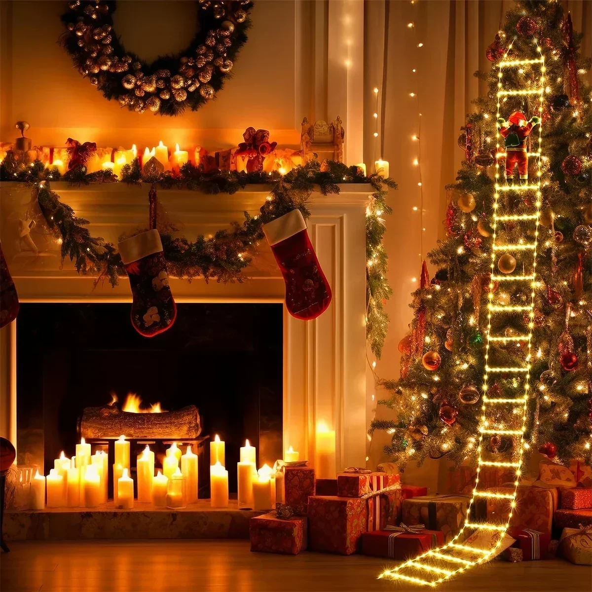 LED Ladder Light for Santa Cla - đánh giá và giá Lighting Tree Decor