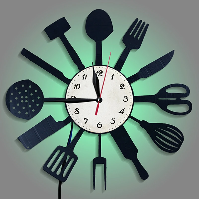 Kitchen Decorative Tableware V - đánh giá và giá Lighting Home Decor Wall Clocks