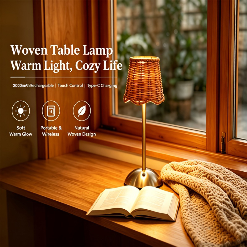 Bohemian Woven Rattan Art Tabl - đánh giá và giá Lighting Decor Home