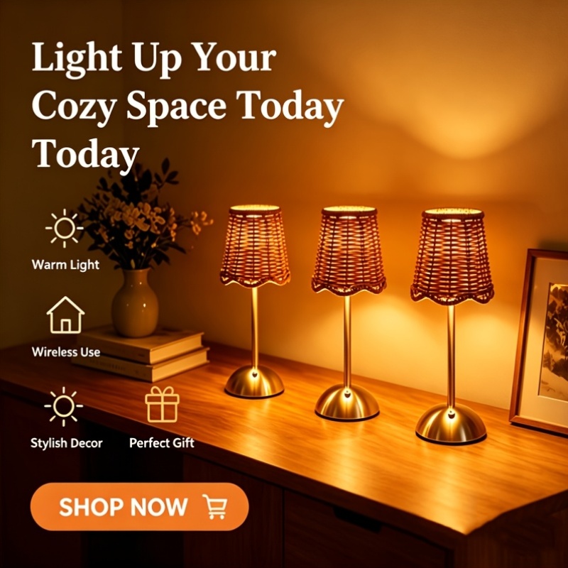 Bohemian Woven Rattan Art Tabl - đánh giá và giá Lighting Decor Home