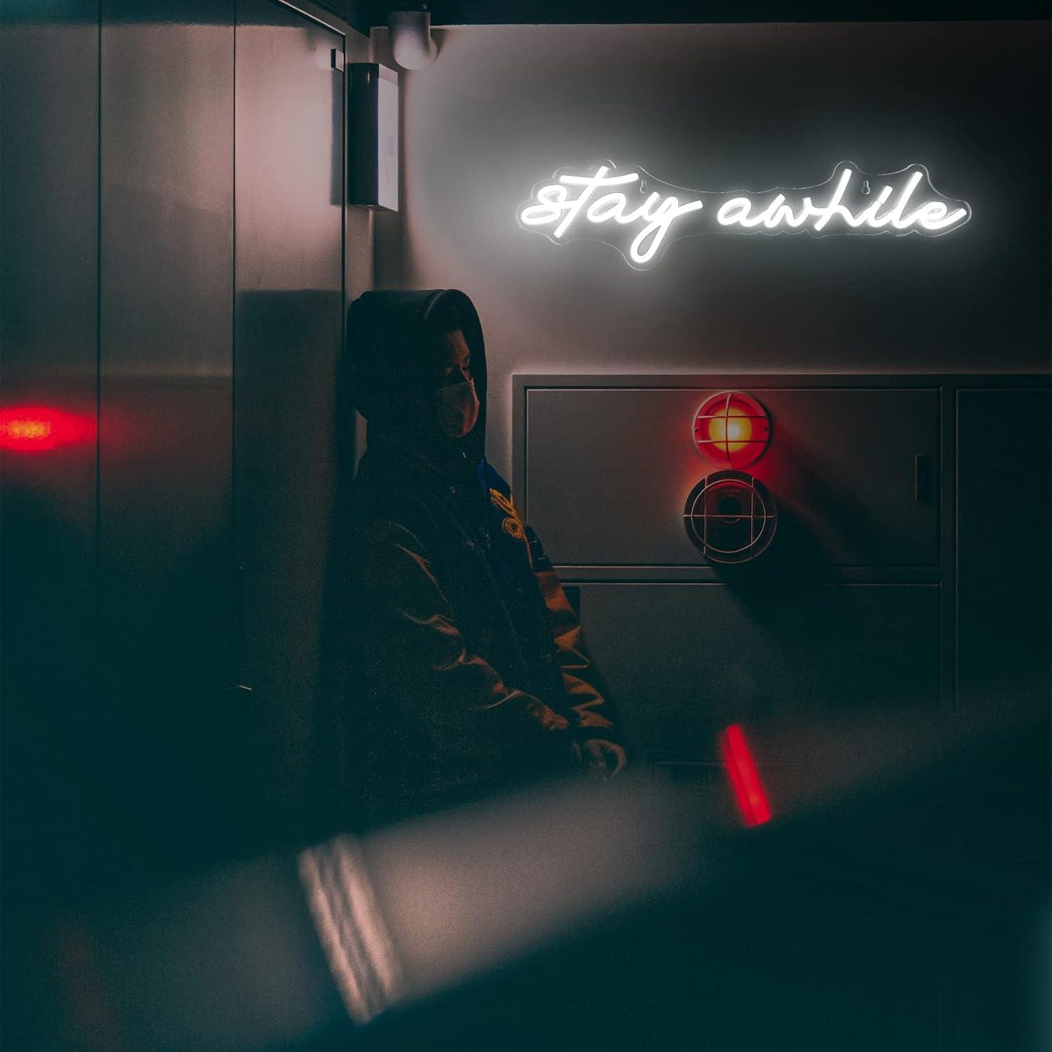 Stay Awhile Neon Signs USB Dim - đánh giá và giá Led Lighting Wall Decor