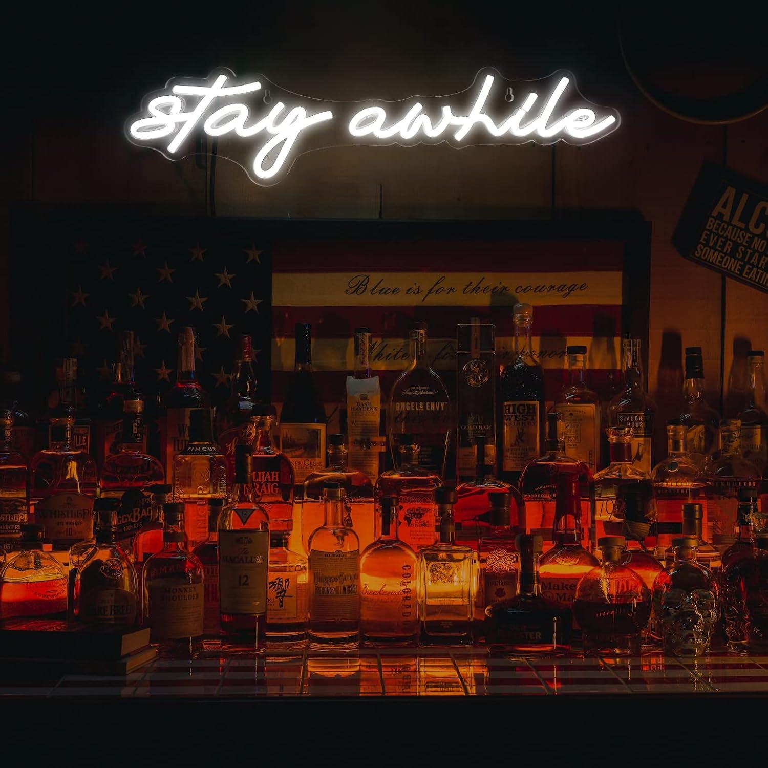 Stay Awhile Neon Signs USB Dim - đánh giá và giá Led Lighting Wall Decor