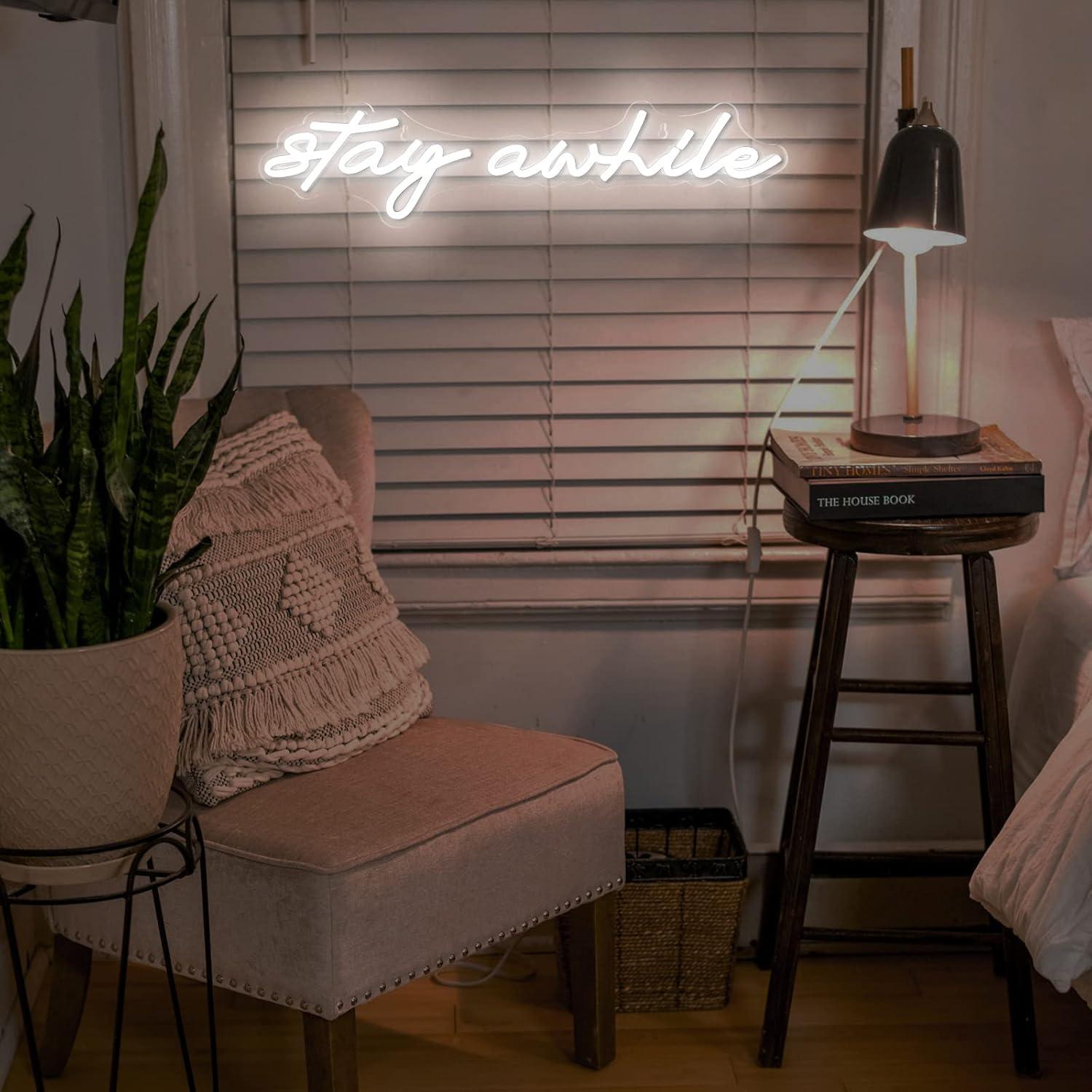 Stay Awhile Neon Signs USB Dim - đánh giá và giá Led Lighting Wall Decor