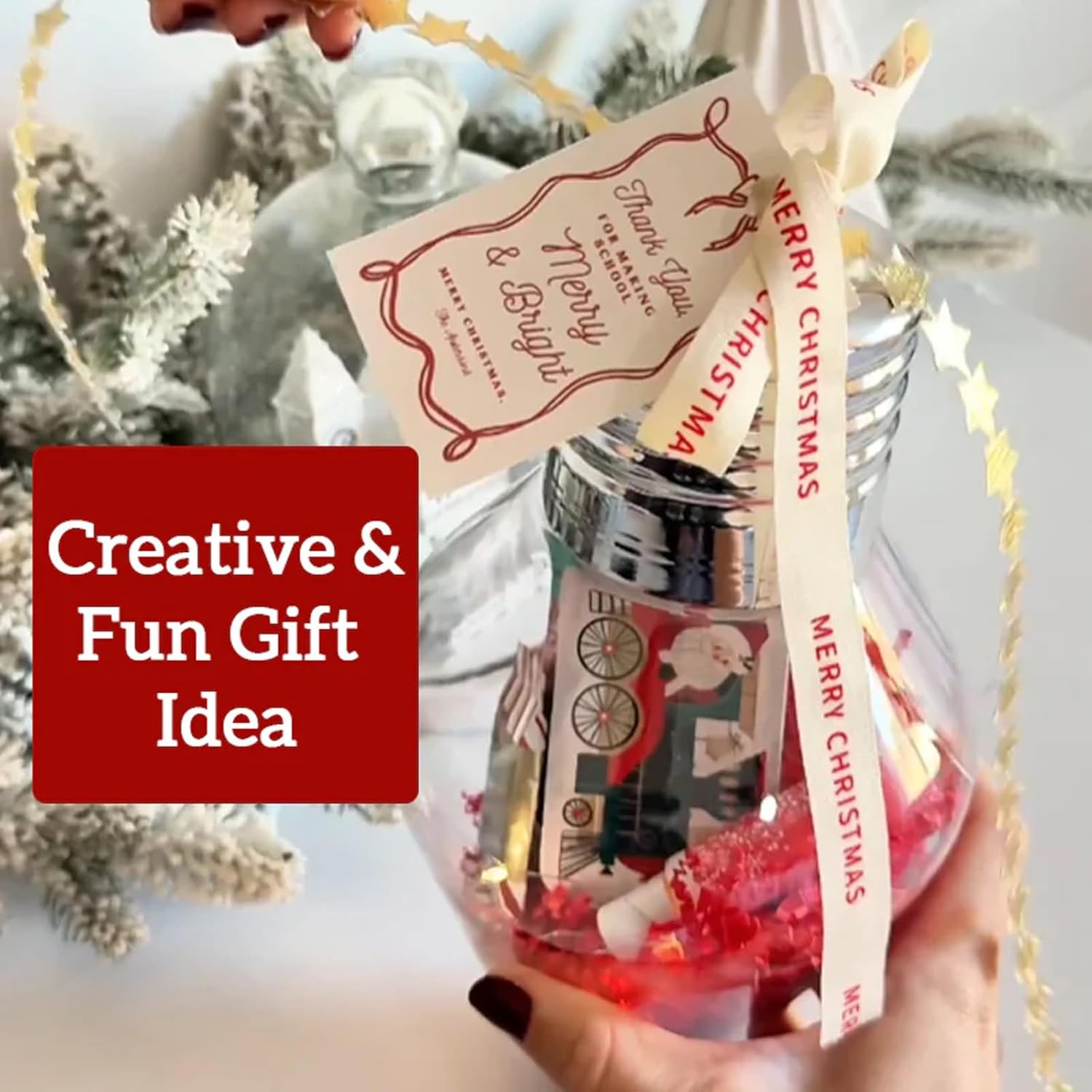 Christmas Bulb Gift Jar Christ - đánh giá và giá Pendant Lighting Christmas Decor