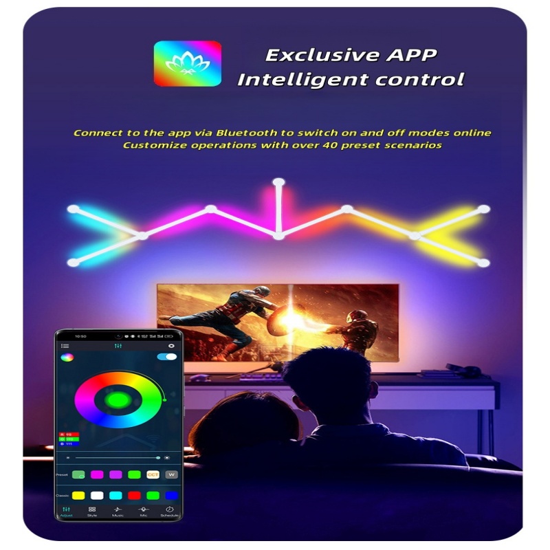 New Free Splicing DIY RGB Colo - đánh giá và giá Foyer Lighting Wall Decor