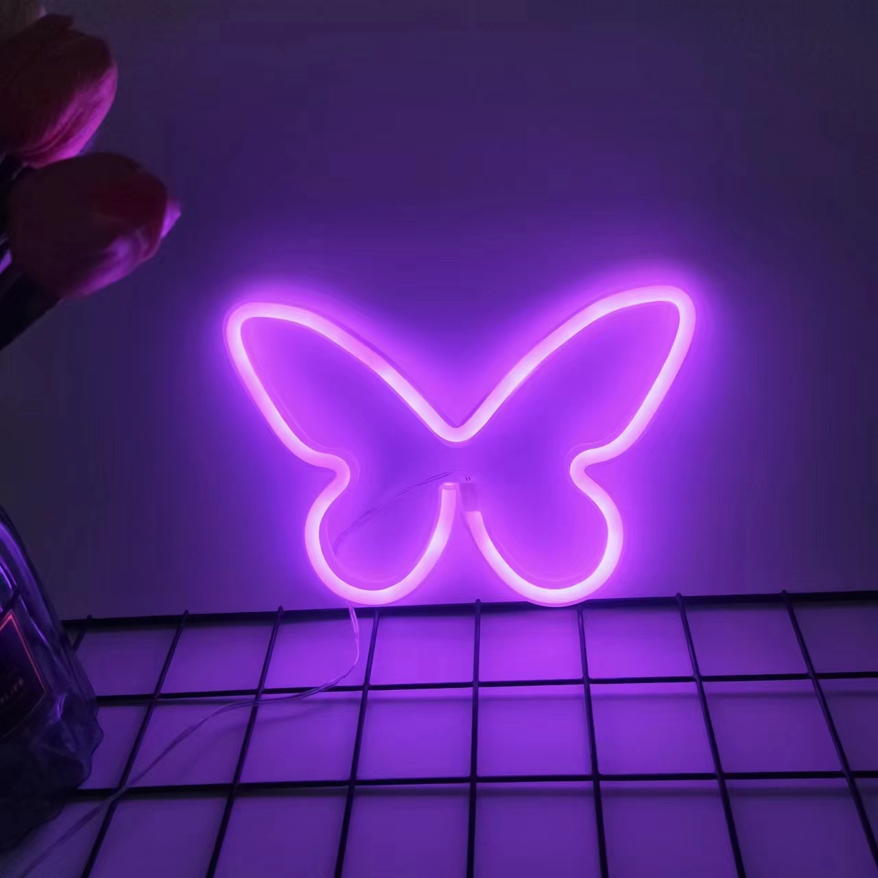 LED butterfly neon lights, USB - đánh giá và giá Foyer Lighting Wall Decor
