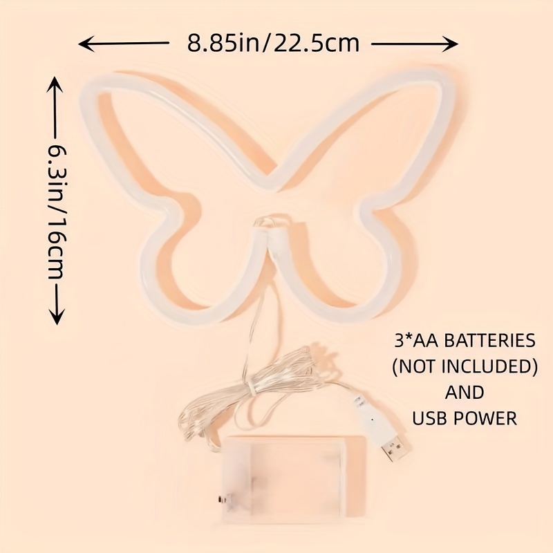 LED butterfly neon lights, USB - đánh giá và giá Foyer Lighting Wall Decor