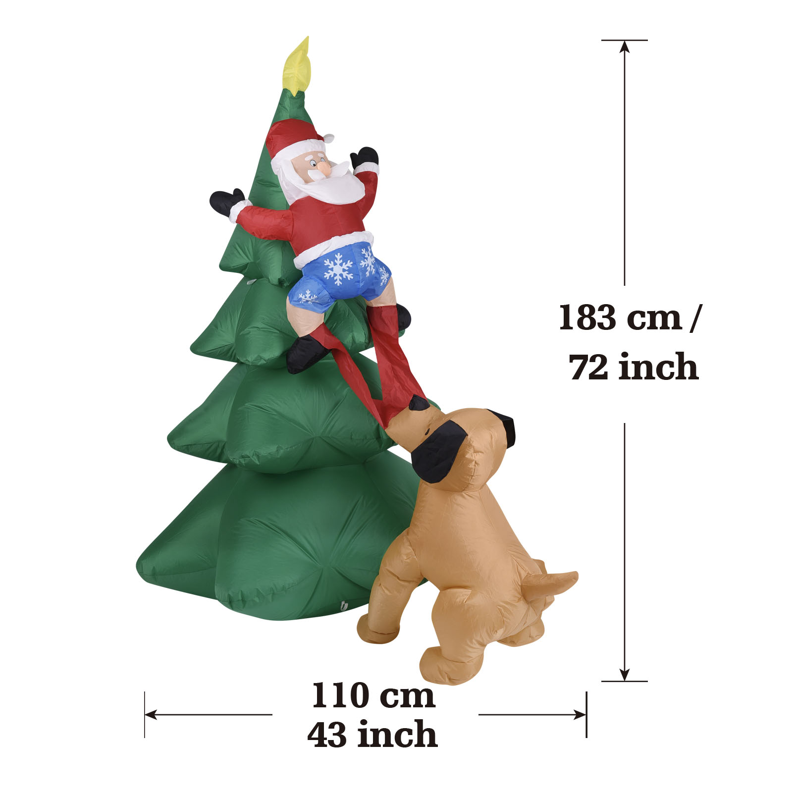 Christmas Inflatable Dog  w/Sa - đánh giá và giá Lighting Tree Decor