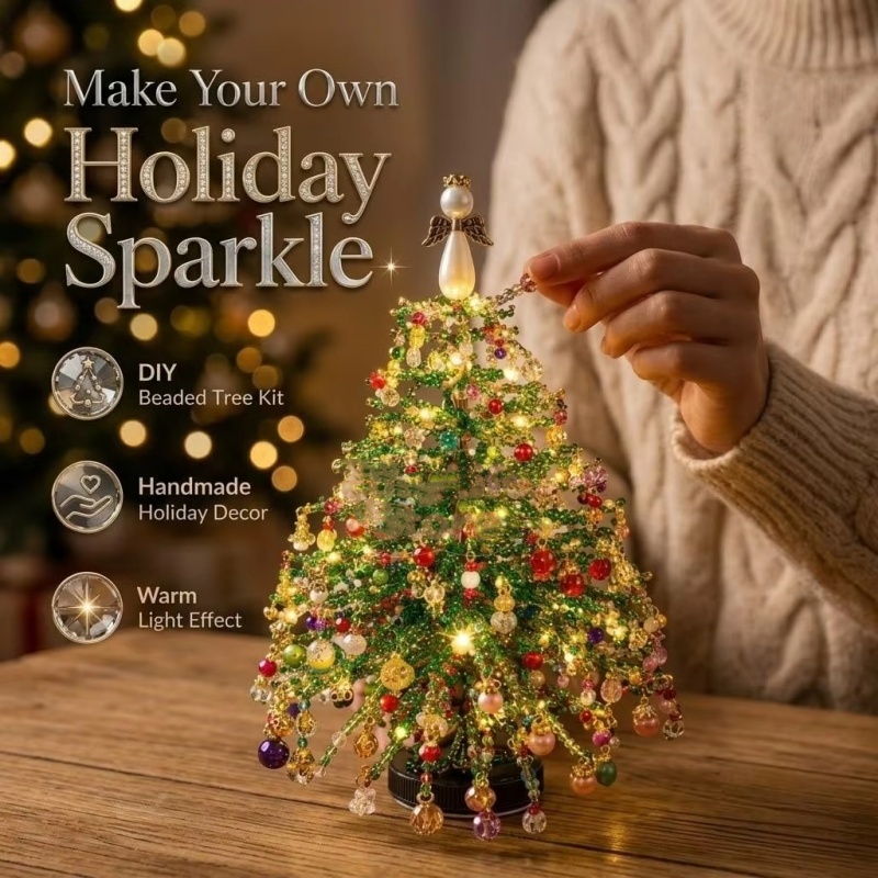 DIY Beaded Christmas Tree Kit  - đánh giá và giá Lighting Tree Decor