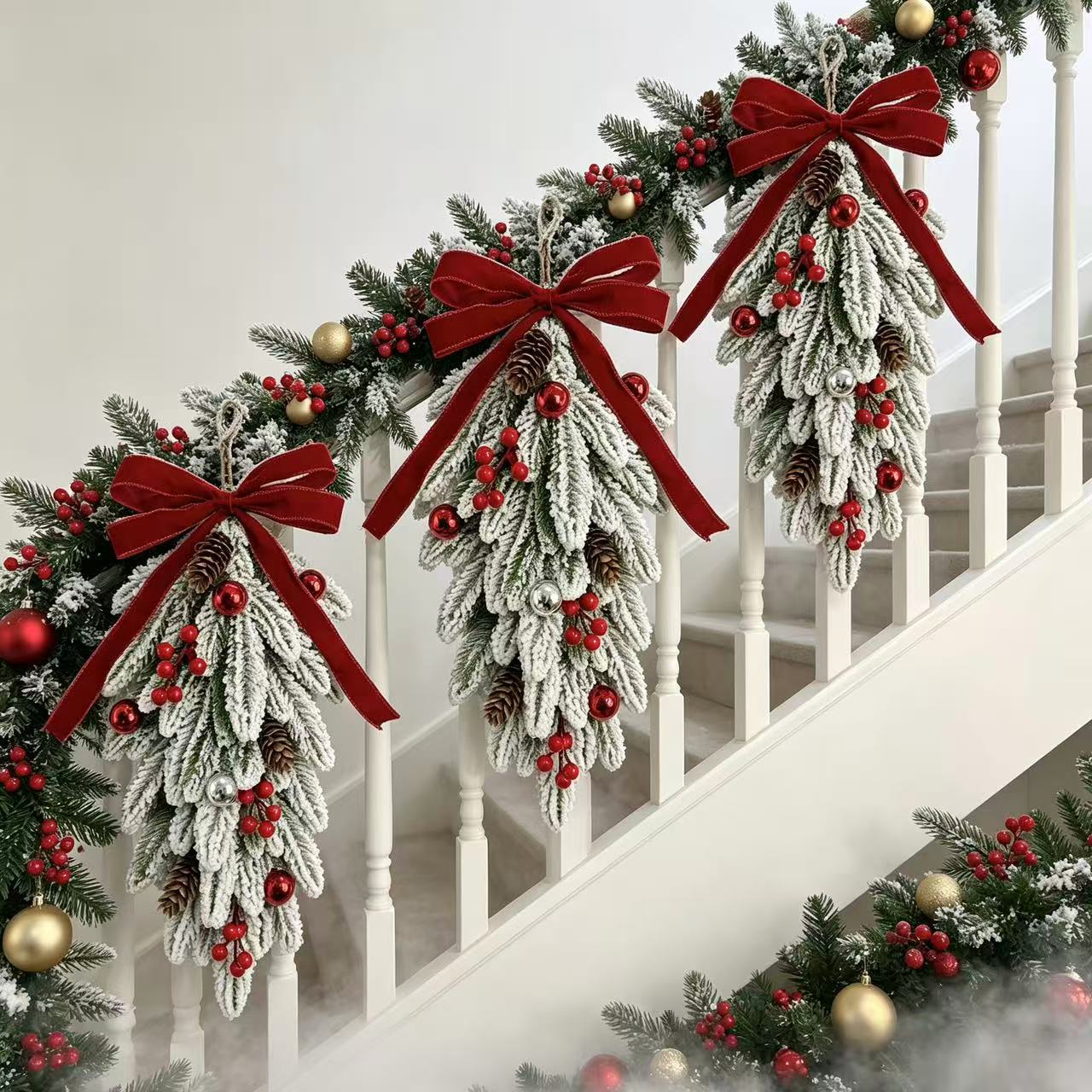 45CM Christmas Wreath Pendant  - đánh giá và giá Pendant Lighting Christmas Decor