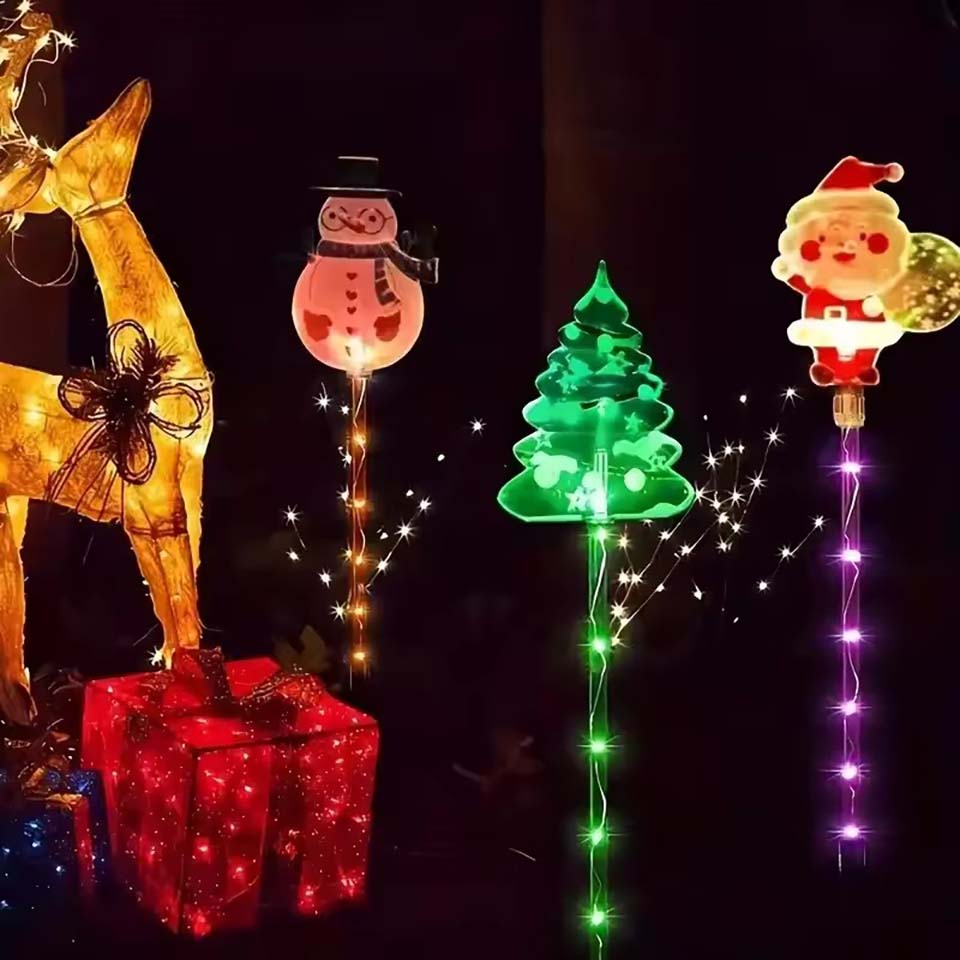 1Set of Solar Santa Claus&Chri - đánh giá và giá Lighting Tree Decor