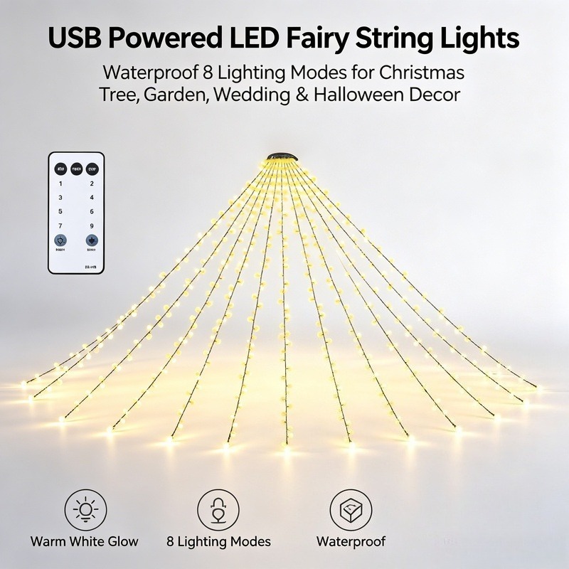 USB LED Fairy String Lights, W - đánh giá và giá Lighting Tree Decor