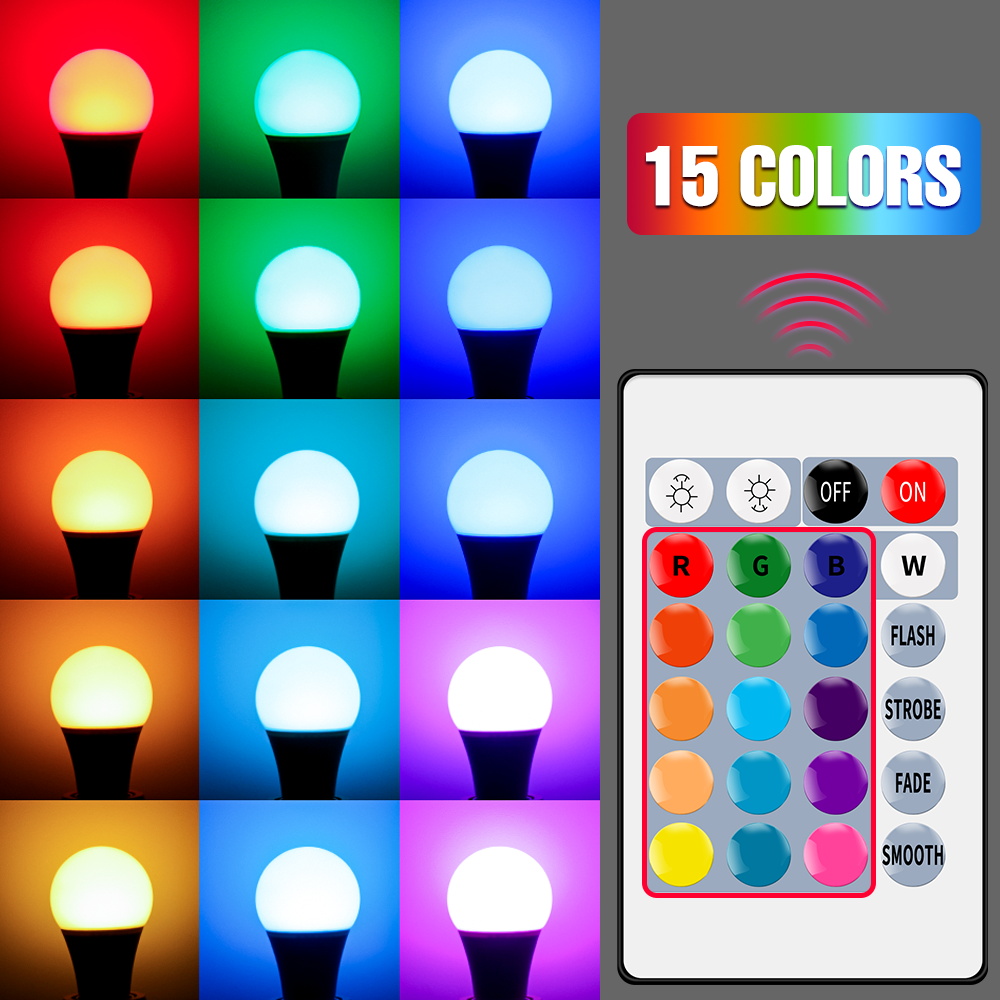 RGB Neon Ánh Sáng E27 Cầu Vồng - đánh giá và giá Decor Lighting Hours