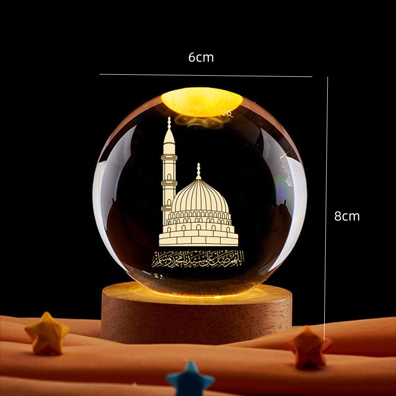 Ramadan Decoration 3D Crystall - đánh giá và giá Led Moon Lamp