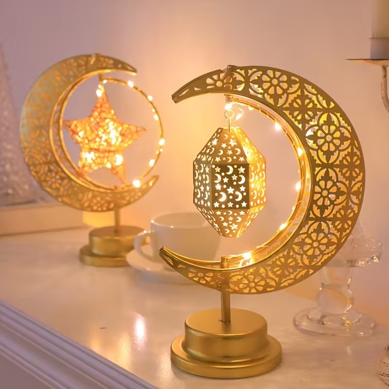 Ramadan LED Night Light Rotati - đánh giá và giá Led Moon Lamp
