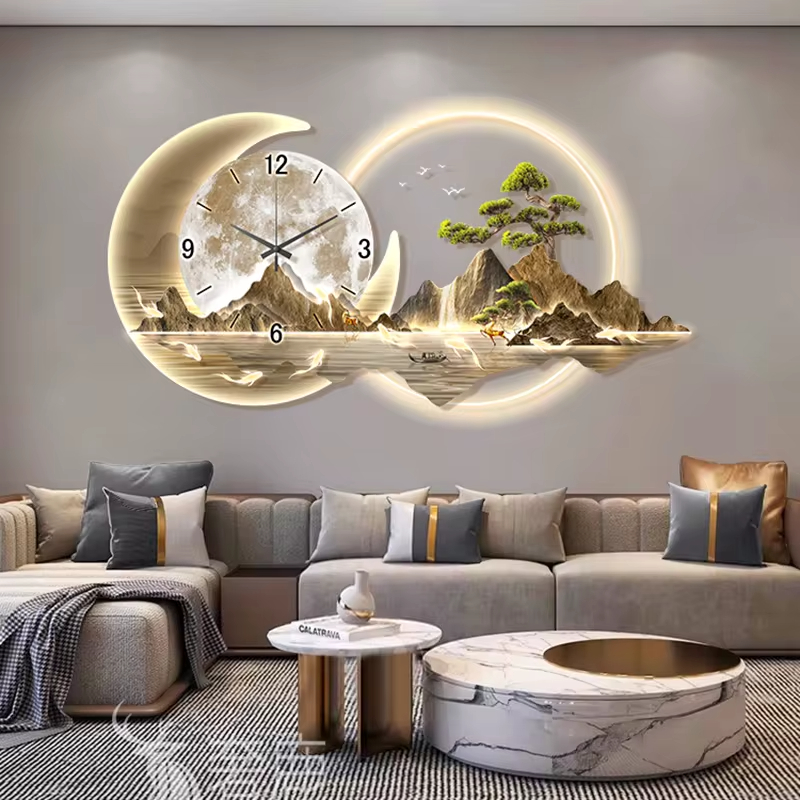 Fashion Luxury Clock Wall Chin - đánh giá và giá Lighting Home Decor Wall Clocks