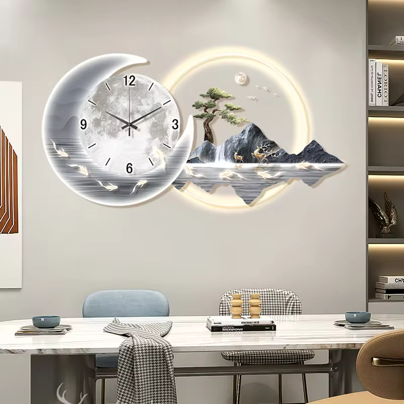 Fashion Luxury Clock Wall Chin - đánh giá và giá Lighting Home Decor Wall Clocks