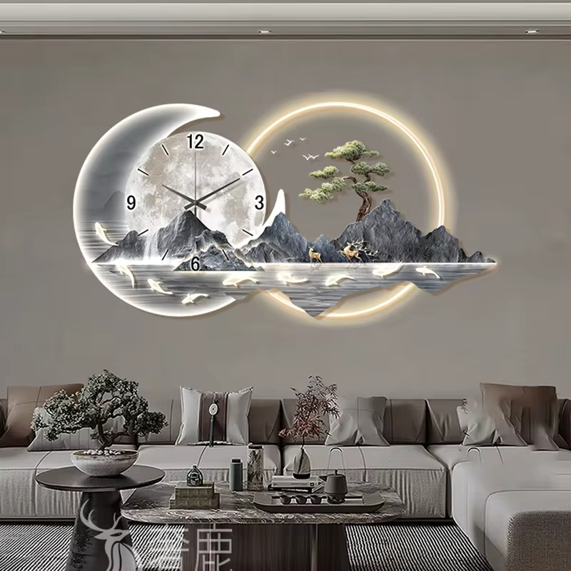 Fashion Luxury Clock Wall Chin - đánh giá và giá Lighting Home Decor Wall Clocks