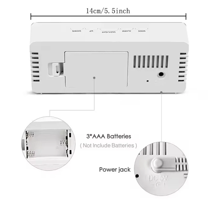 1Pc White Digital Clock LED Mi - đánh giá và giá Lighting Home Decor Wall Clocks