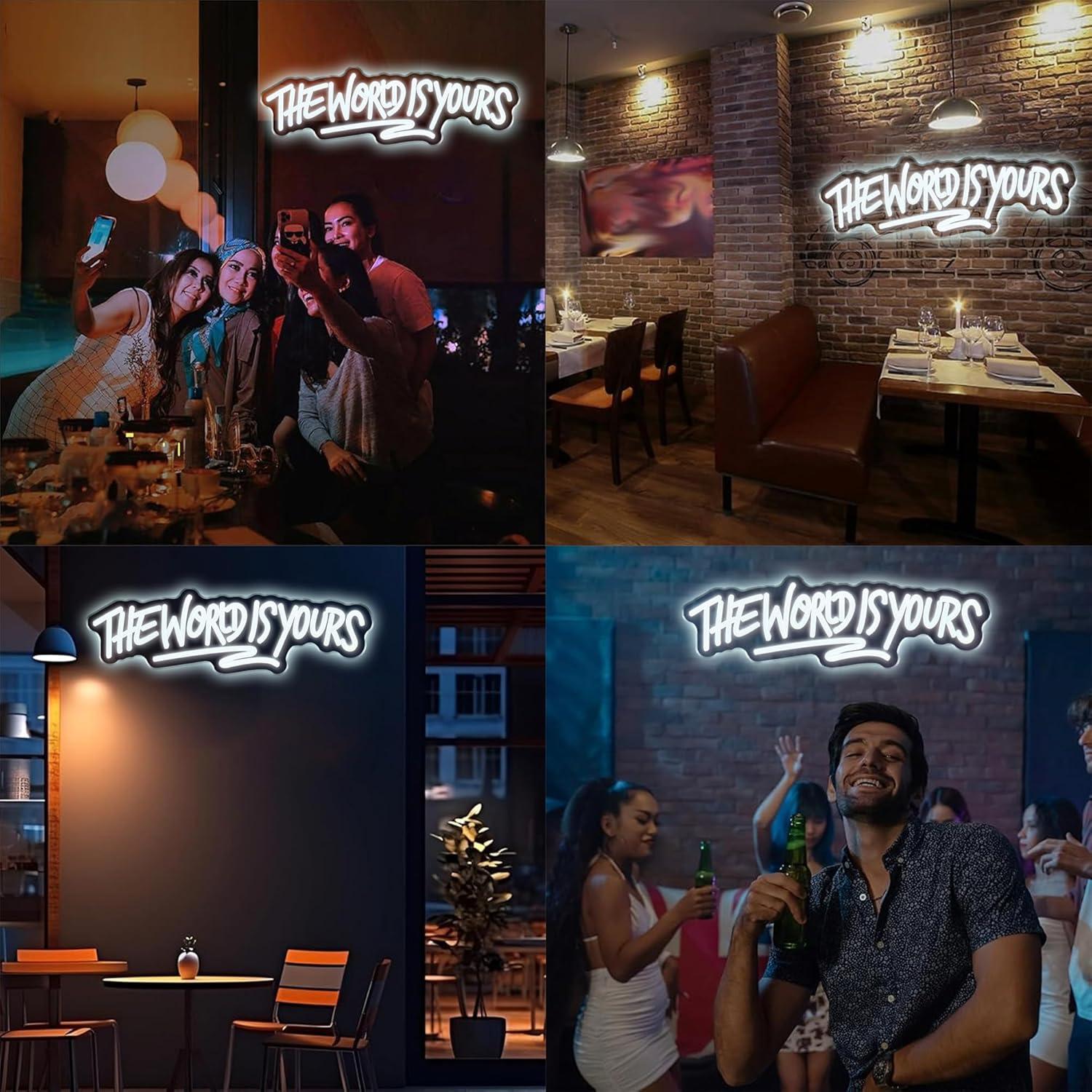 The World is Yours Neon Sign U - đánh giá và giá Led Lighting Wall Decor