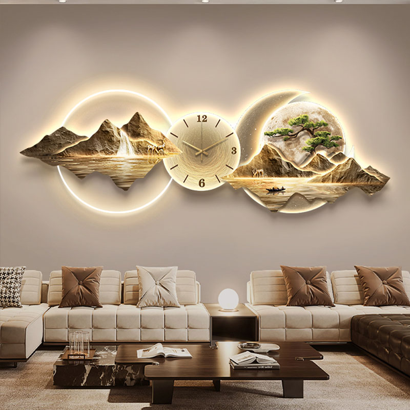 Living Room Wall Clocks Art Mu - đánh giá và giá Lighting Home Decor Wall Clocks