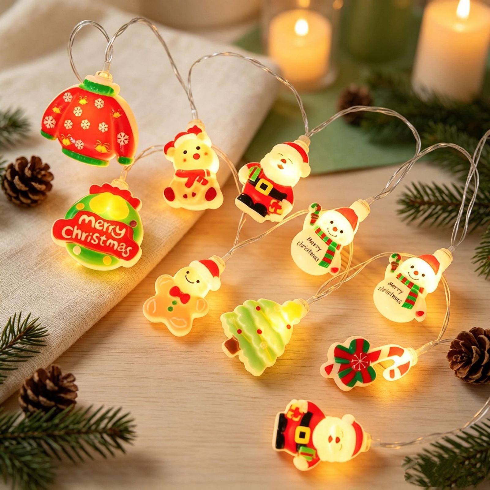 Santa Claus String Light LED S - đánh giá và giá Lighting Tree Decor