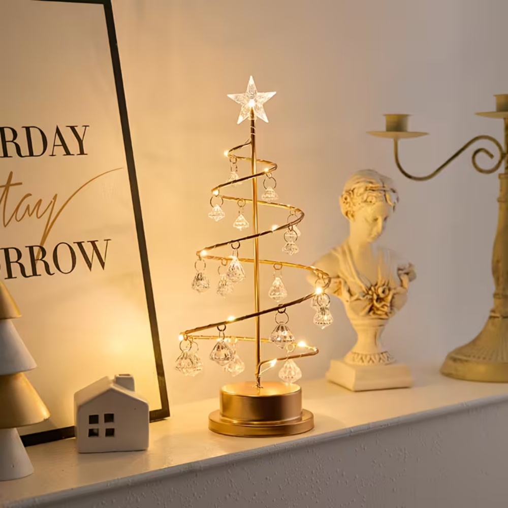 Christmas Tree Copper Wire LED - đánh giá và giá Pendant Lighting Christmas Decor