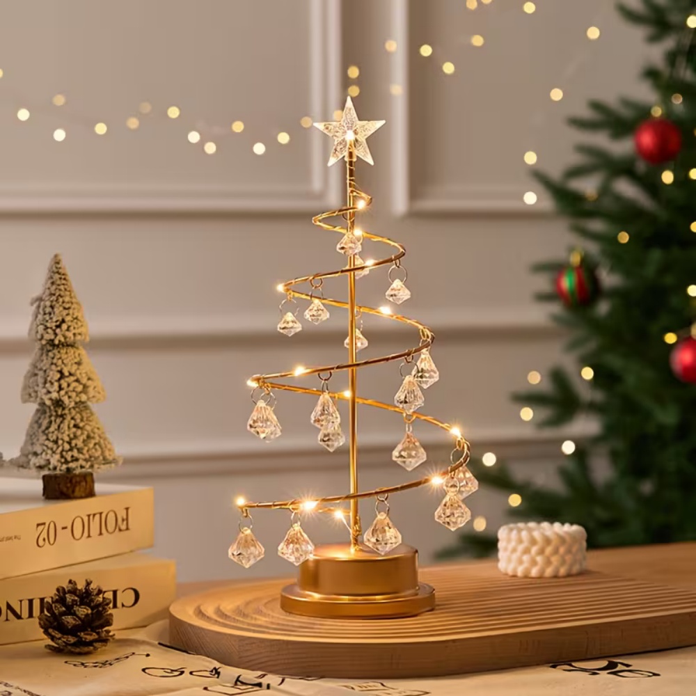 Christmas Tree Copper Wire LED - đánh giá và giá Pendant Lighting Christmas Decor