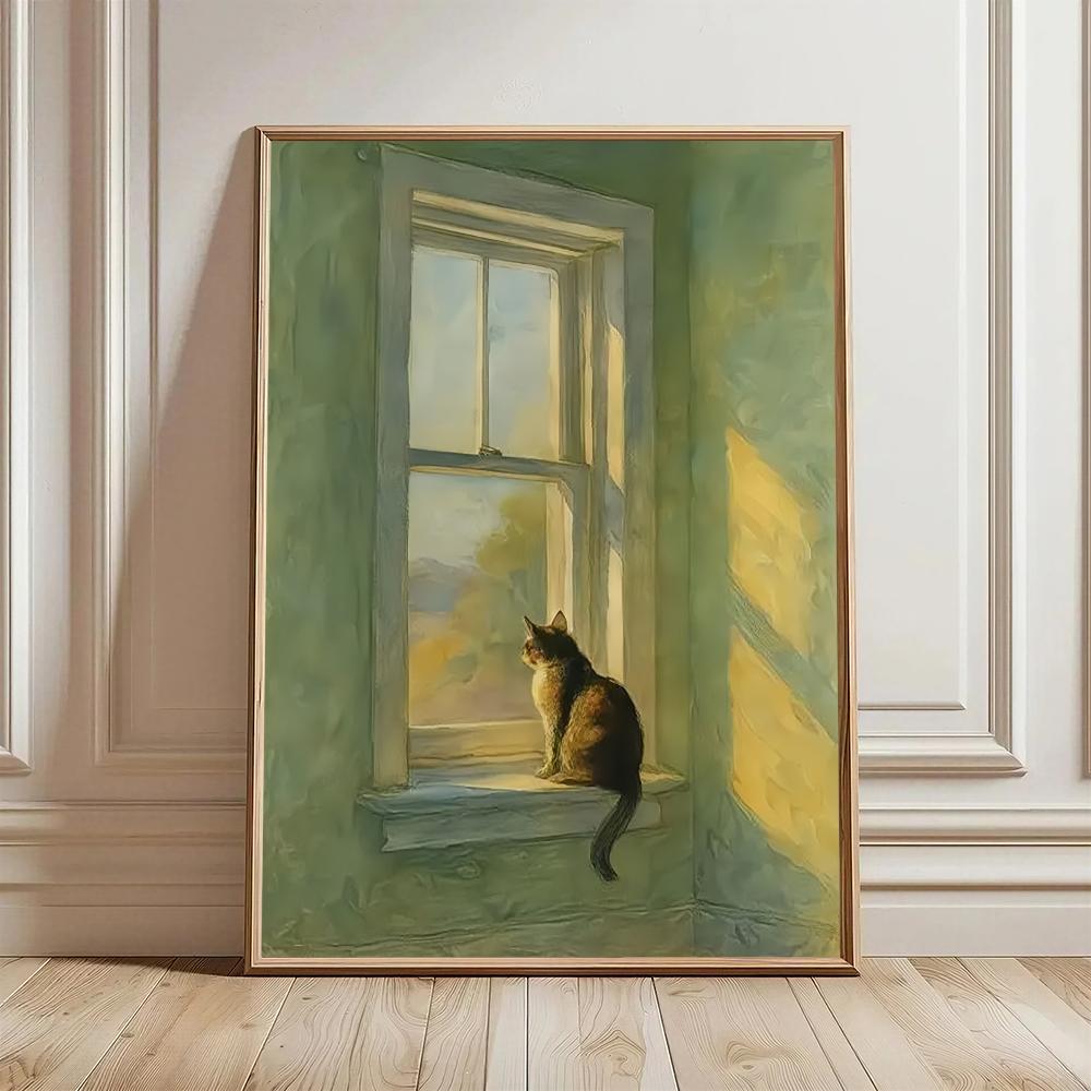 Golden Hour Window Cat HD Wall - đánh giá và giá Decor Lighting Hours