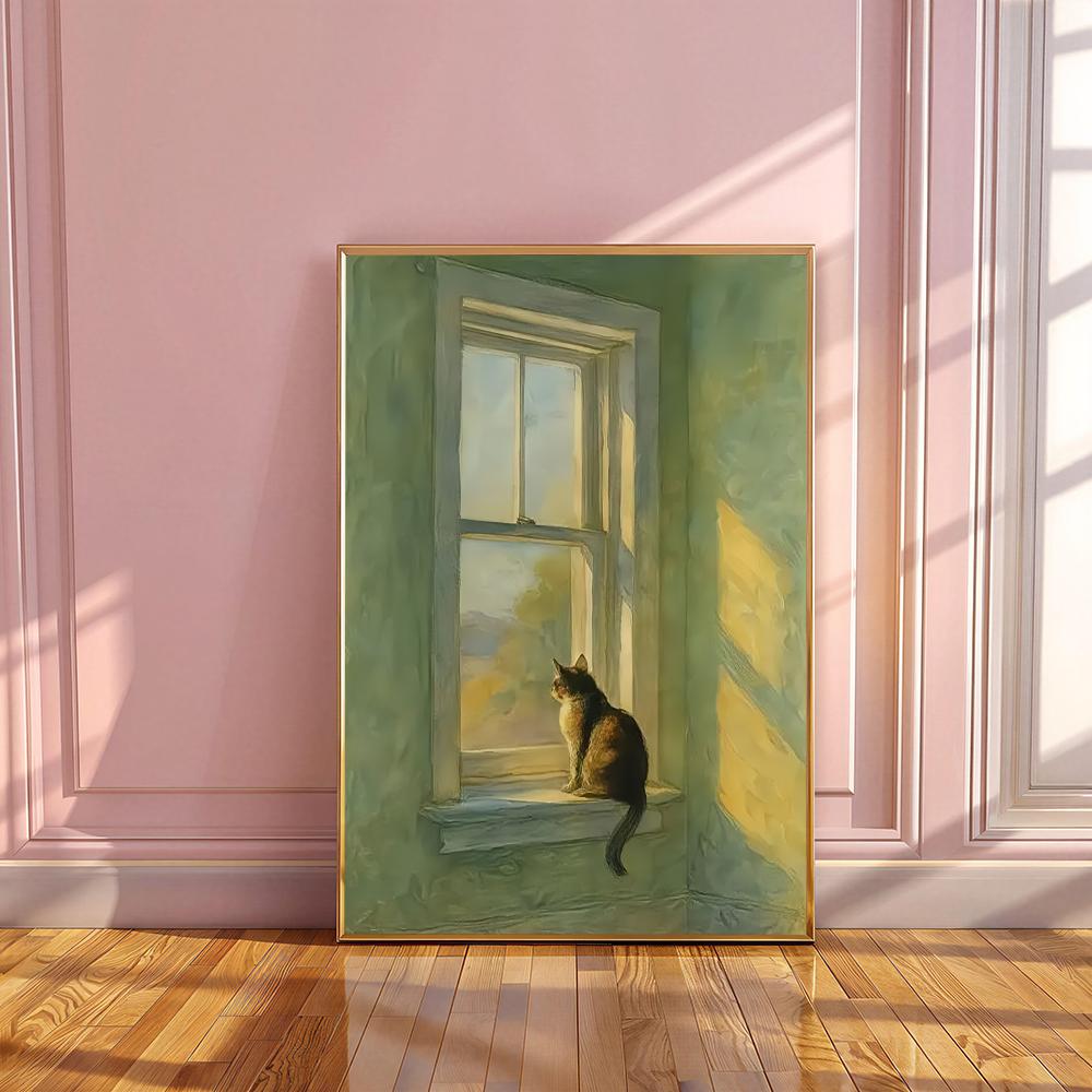Golden Hour Window Cat HD Wall - đánh giá và giá Decor Lighting Hours