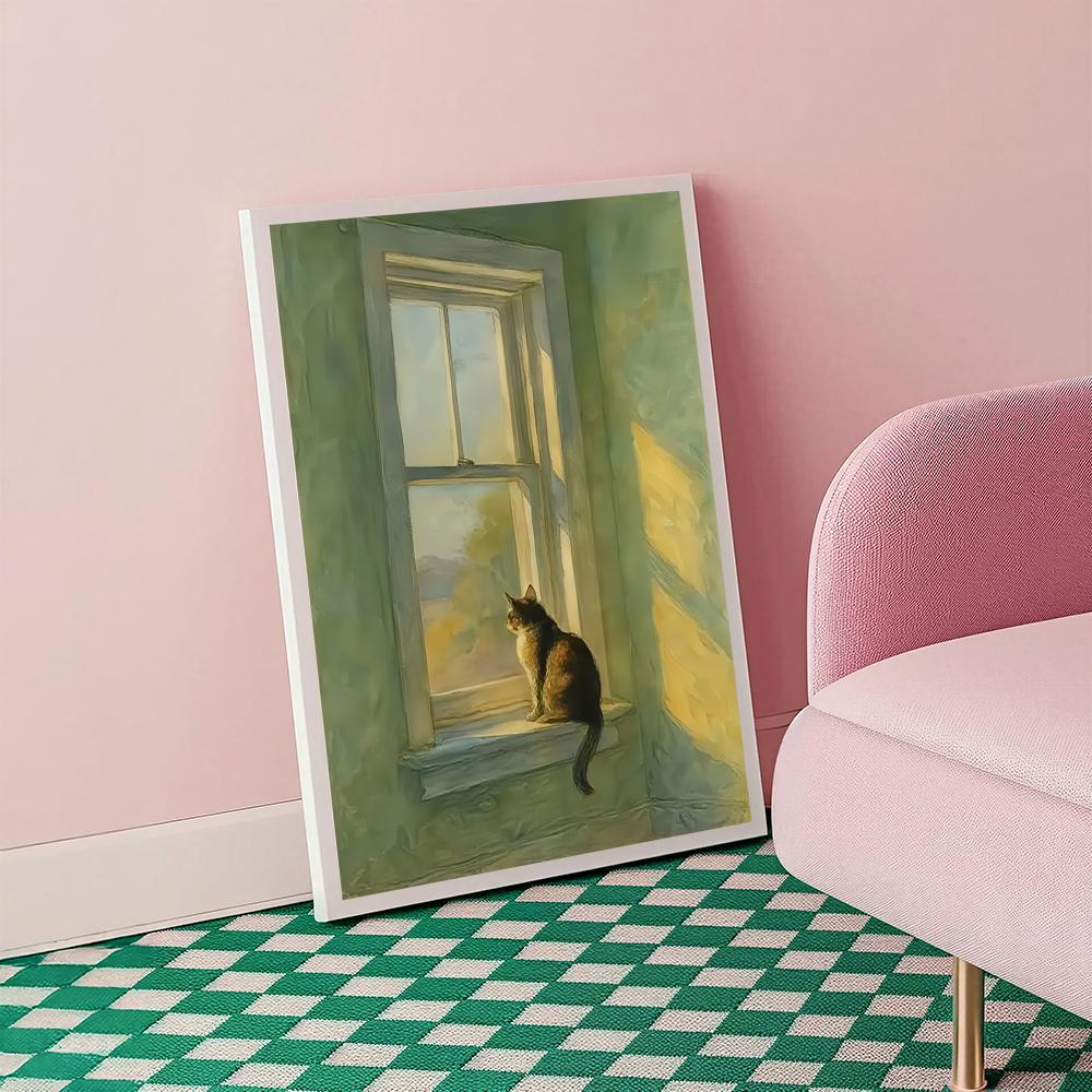 Golden Hour Window Cat HD Wall - đánh giá và giá Decor Lighting Hours