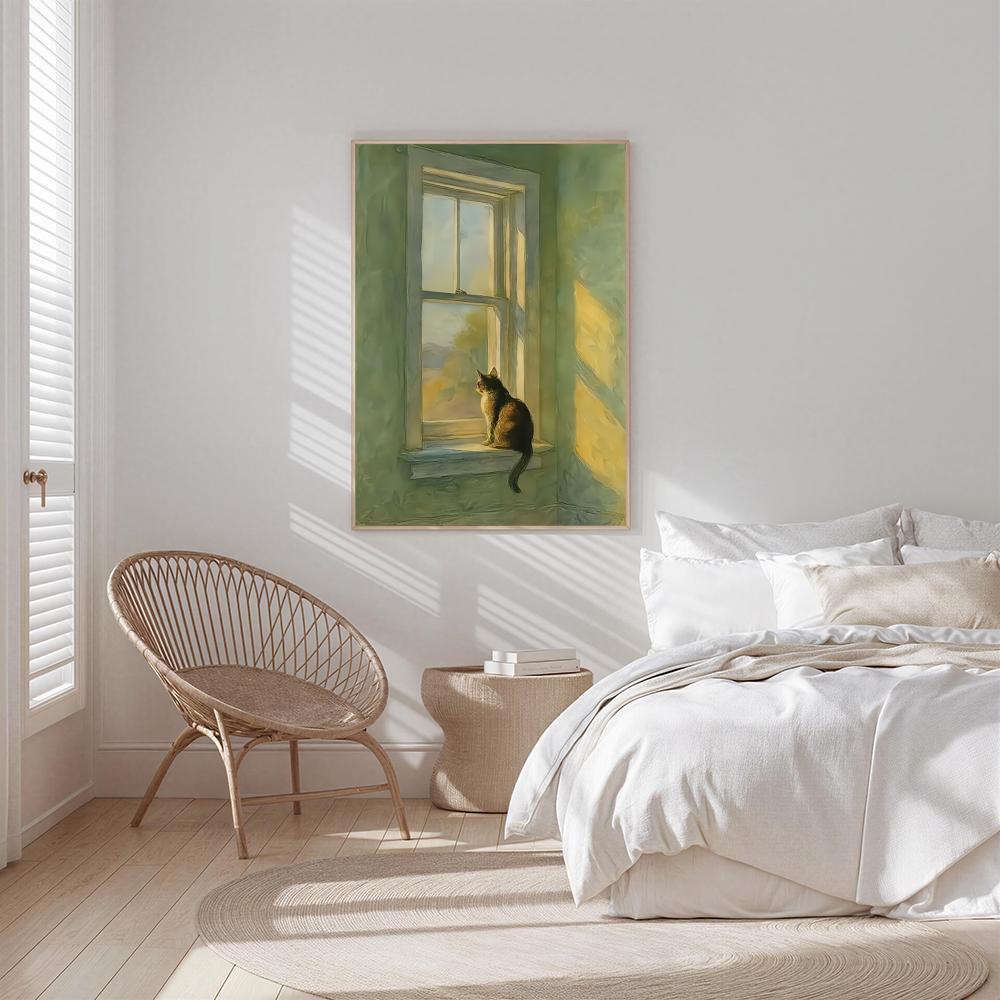 Golden Hour Window Cat HD Wall - đánh giá và giá Decor Lighting Hours