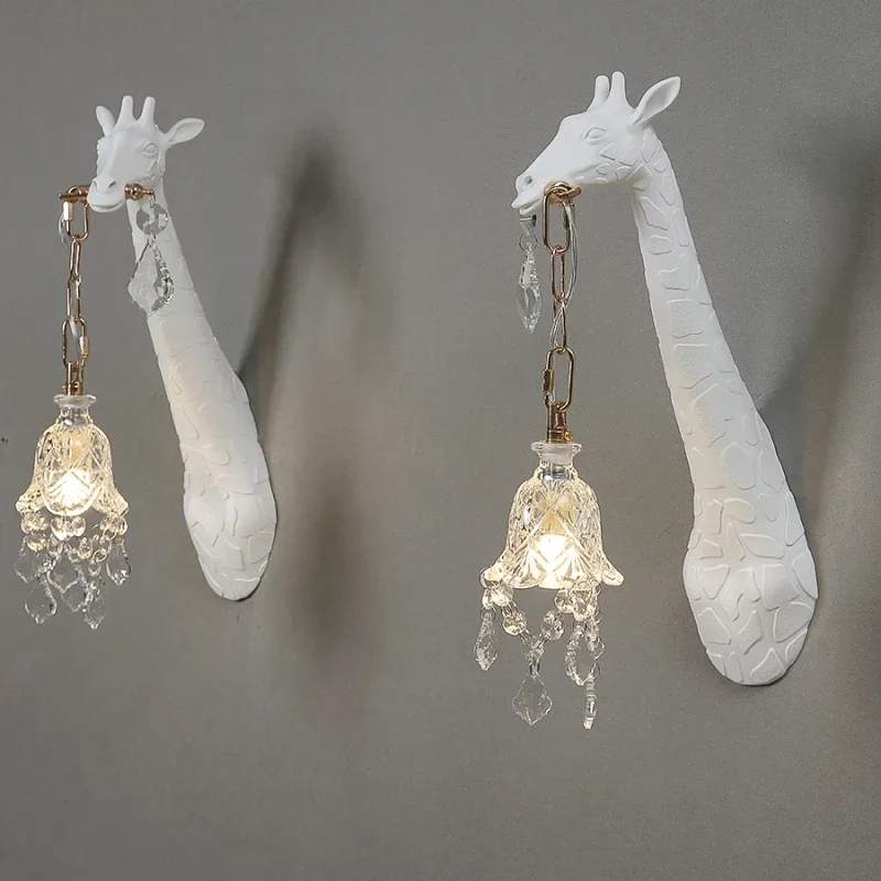 Nordic New Resin Giraffe LED W - đánh giá và giá Foyer Lighting Wall Decor