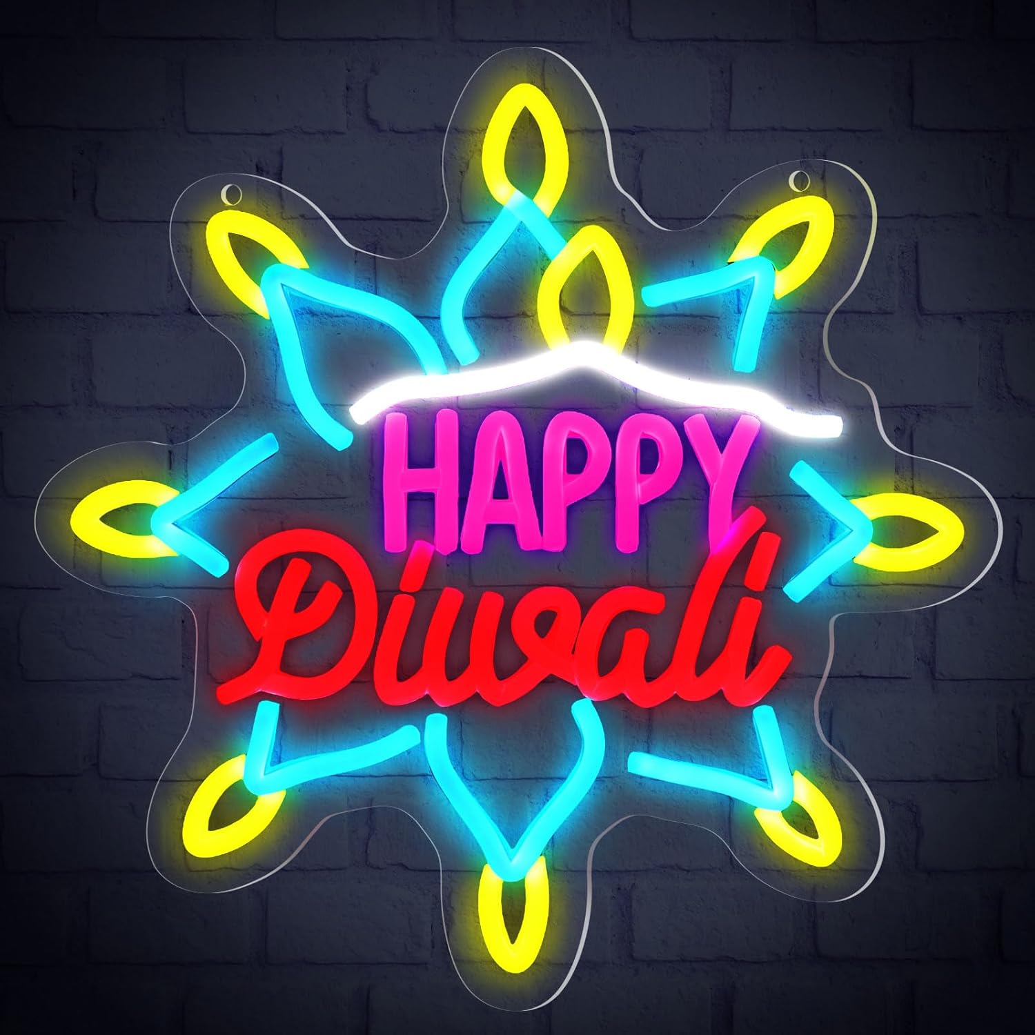 Happy Diwali Neon Sign LED Mar - đánh giá và giá Decor Lighting India
