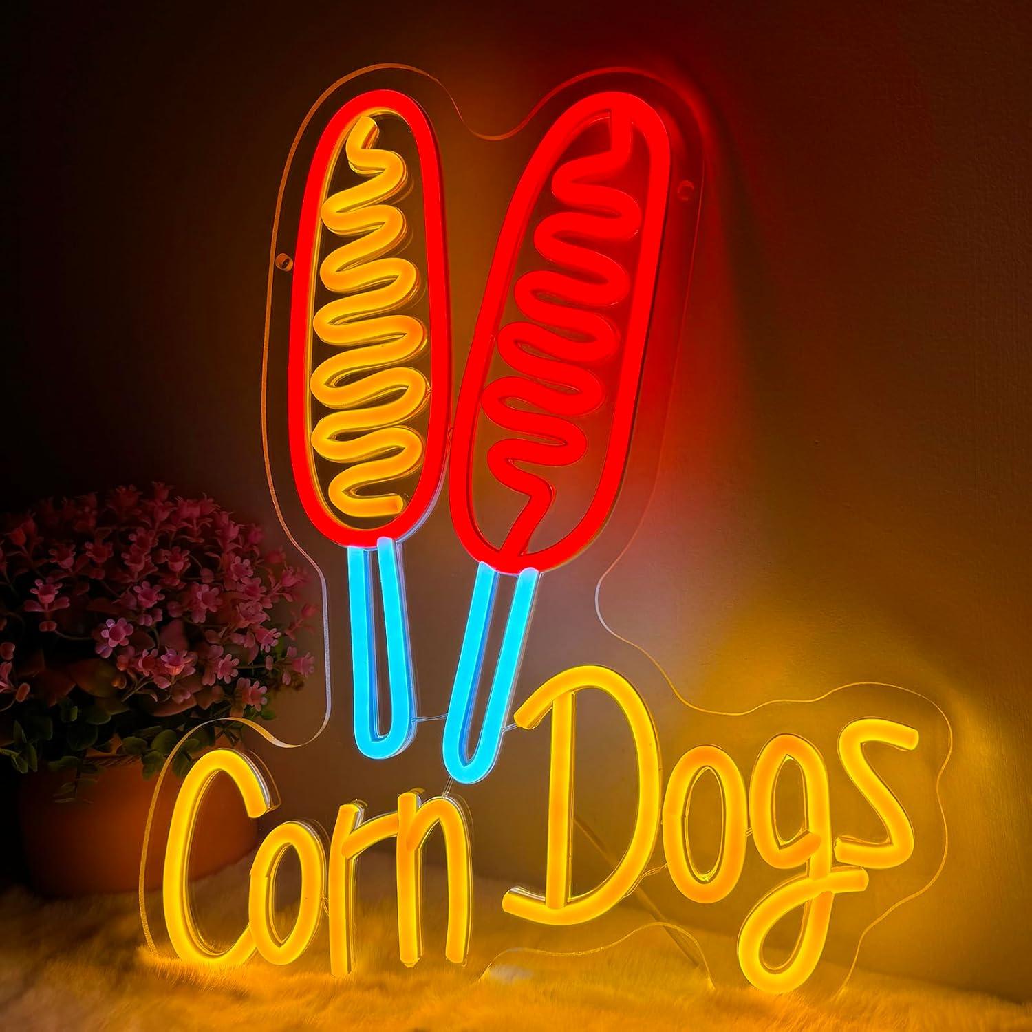 Corn Dog Neon Sign Snack USB D - đánh giá và giá Led Lighting Wall Decor