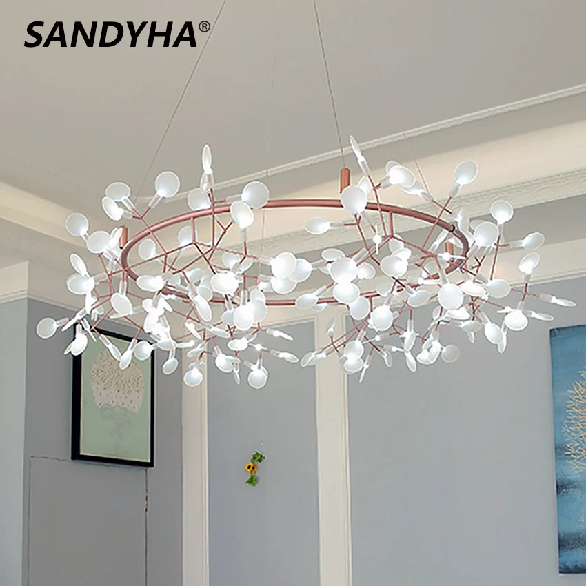 Modern LED Firefly Chandelier  - đánh giá và giá Decor Lighting The Parade