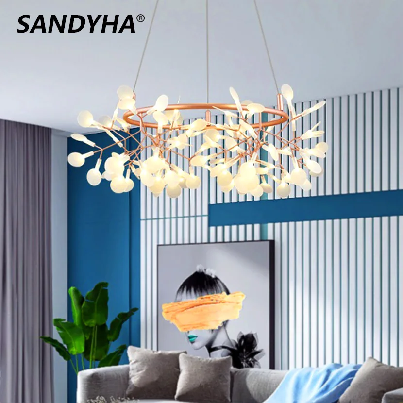 Modern LED Firefly Chandelier  - đánh giá và giá Decor Lighting The Parade