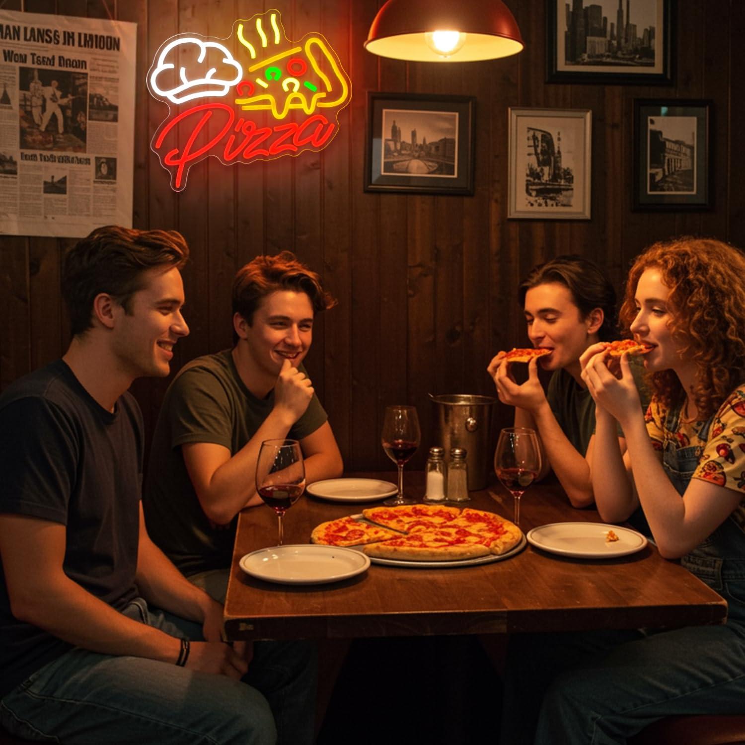 Pizza Neon Sign Colorful Pizza - đánh giá và giá Led Lighting Wall Decor