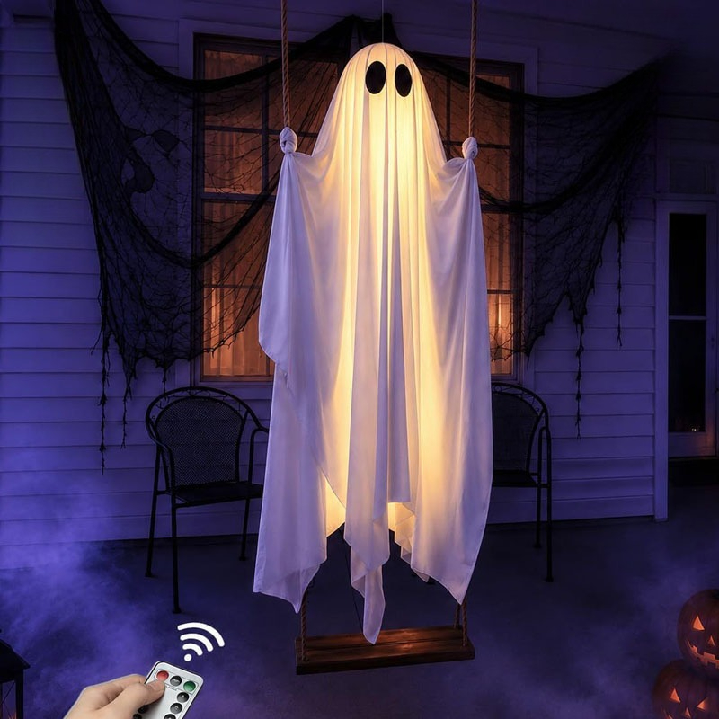 Hanging Swing Ghost Halloween  - đánh giá và giá Lighting Tree Decor