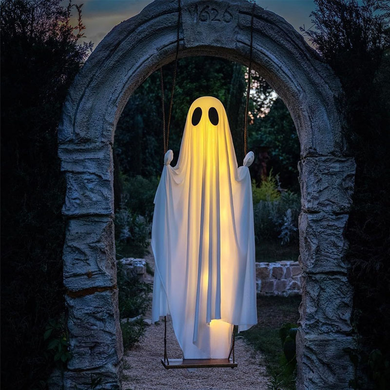 Hanging Swing Ghost Halloween  - đánh giá và giá Lighting Tree Decor